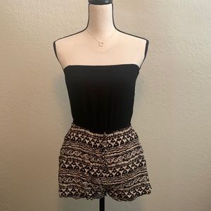 Strapless Romper with pockets